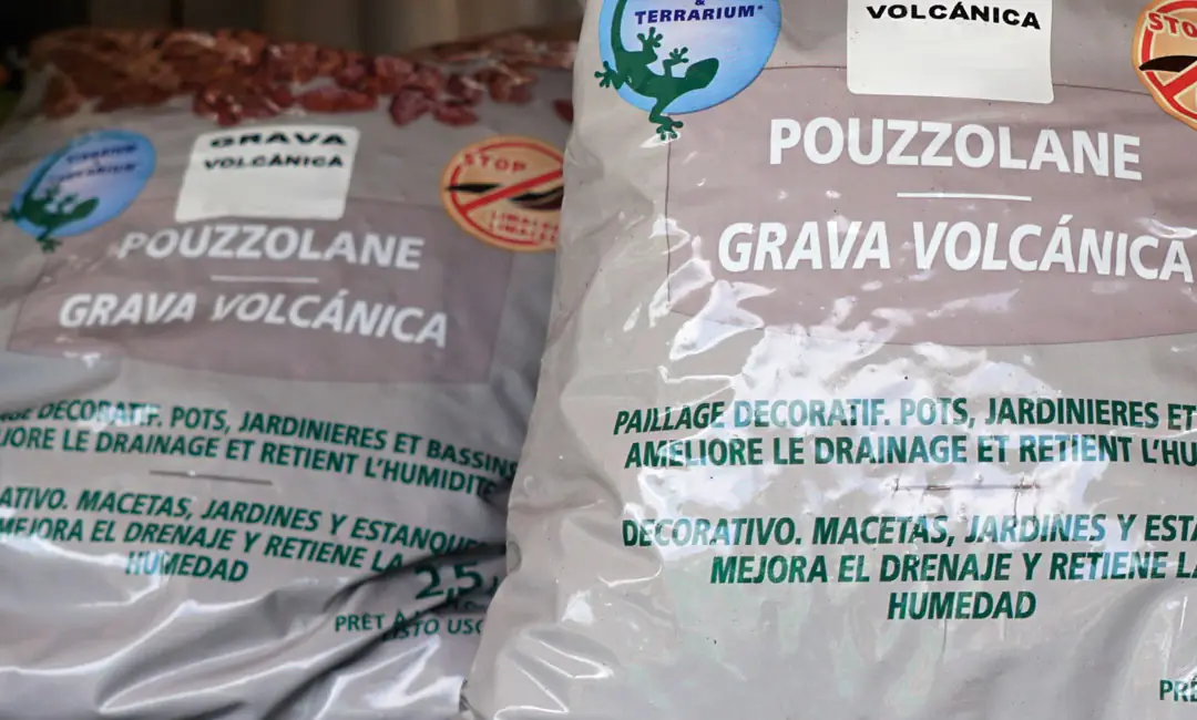 Saco de grava volcánica para sustratos