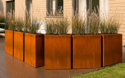 Macetas y jardineras de acero corten