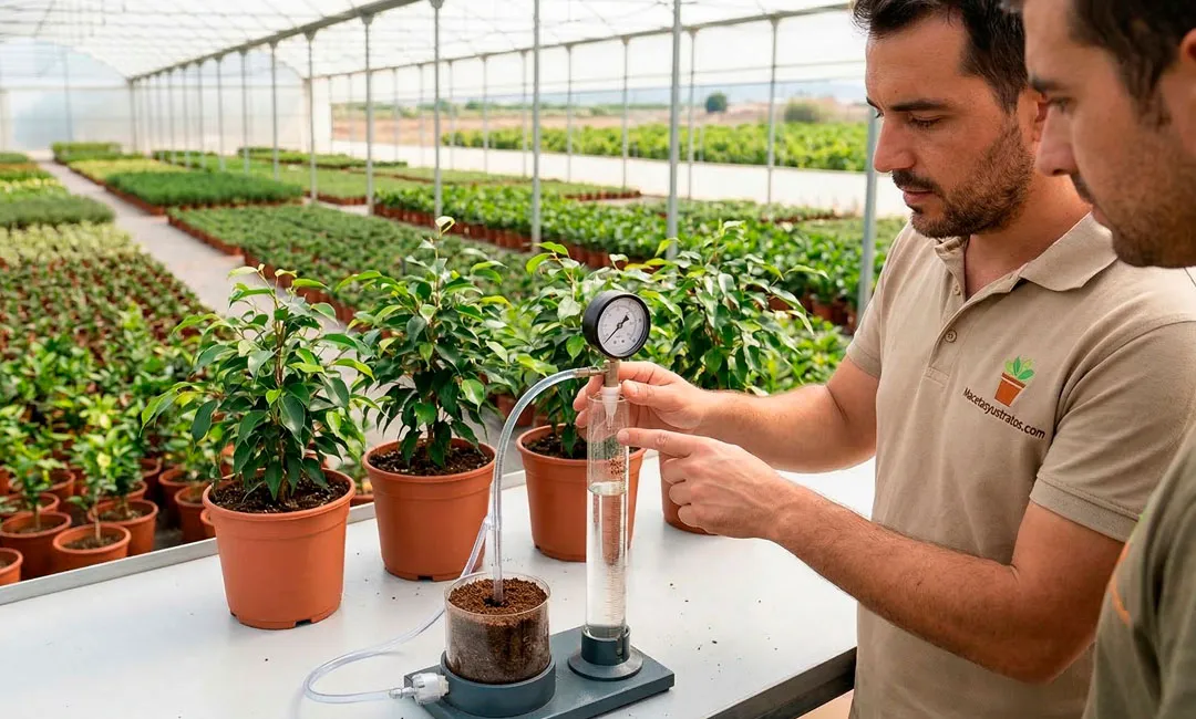 Evaluando la porosidad de aire en un sustrato