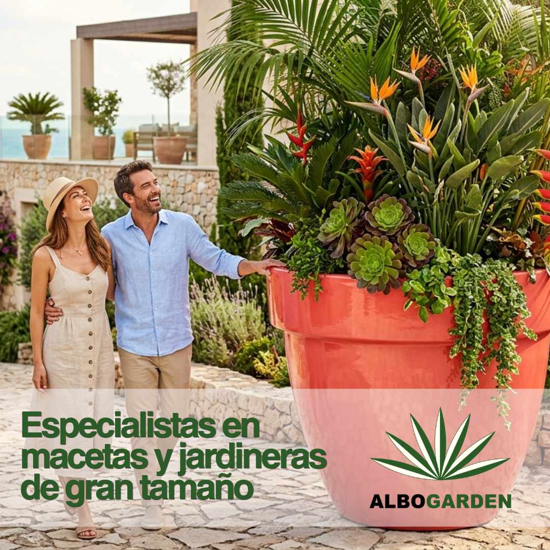 Macetas y jardineras de gran tamaño y capacidad